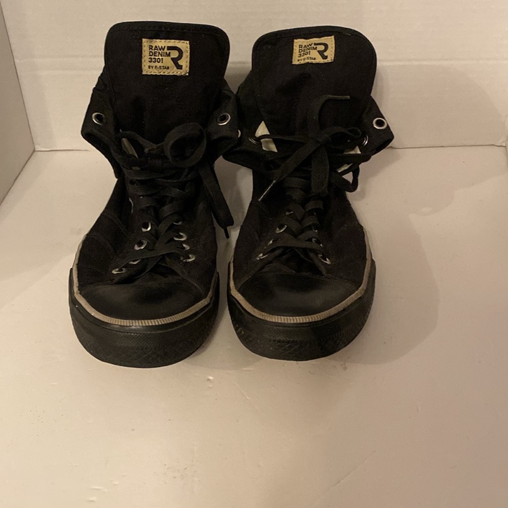 G-Star Raw Denim 3301 Black Lace Up Men’s Sneakers Size 12